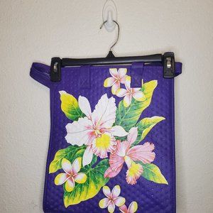 Hawaiian Tropical Flower Reusable Insulated To-Go Shopping Tote